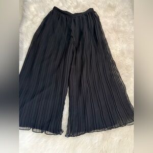 Vintage Elegant Black Wide Leg gauchos